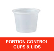 Portion control cups & lids